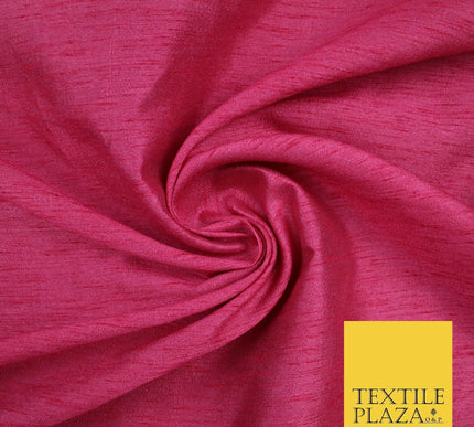 OVER 55 COLOURS Plain Dyed Faux Dupion Raw Silk 100% Polyester Dress Fabric 44"