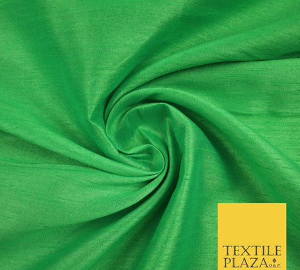 OVER 55 COLOURS Plain Dyed Faux Dupion Raw Silk 100% Polyester Dress Fabric 44"