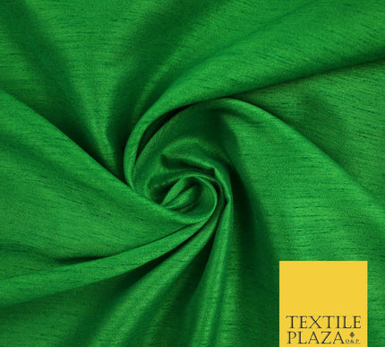 OVER 55 COLOURS Plain Dyed Faux Dupion Raw Silk 100% Polyester Dress Fabric 44"