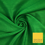 OVER 55 COLOURS Plain Dyed Faux Dupion Raw Silk 100% Polyester Dress Fabric 44"