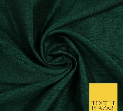 OVER 55 COLOURS Plain Dyed Faux Dupion Raw Silk 100% Polyester Dress Fabric 44"