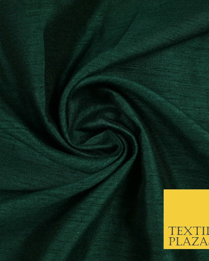 OVER 55 COLOURS Plain Dyed Faux Dupion Raw Silk 100% Polyester Dress Fabric 44"