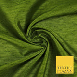 OVER 55 COLOURS Plain Dyed Faux Dupion Raw Silk 100% Polyester Dress Fabric 44"