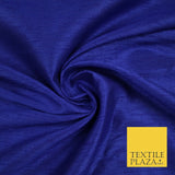 OVER 55 COLOURS Plain Dyed Faux Dupion Raw Silk 100% Polyester Dress Fabric 44"
