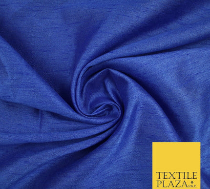 OVER 55 COLOURS Plain Dyed Faux Dupion Raw Silk 100% Polyester Dress Fabric 44"