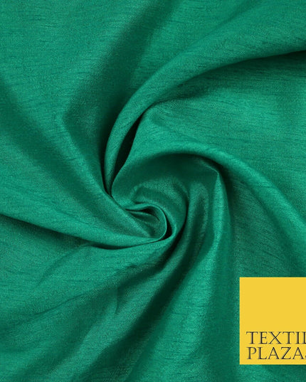 OVER 55 COLOURS Plain Dyed Faux Dupion Raw Silk 100% Polyester Dress Fabric 44"