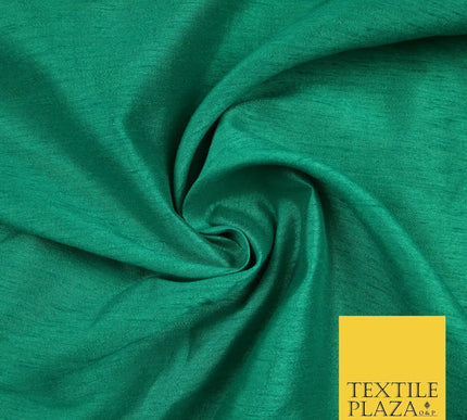 OVER 55 COLOURS Plain Dyed Faux Dupion Raw Silk 100% Polyester Dress Fabric 44"