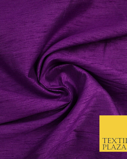 OVER 55 COLOURS Plain Dyed Faux Dupion Raw Silk 100% Polyester Dress Fabric 44"