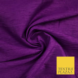 OVER 55 COLOURS Plain Dyed Faux Dupion Raw Silk 100% Polyester Dress Fabric 44"