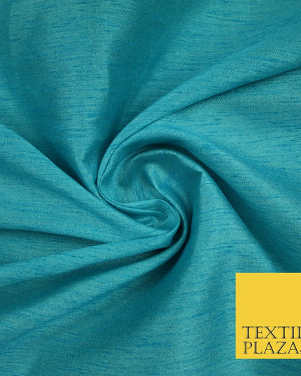 OVER 55 COLOURS Plain Dyed Faux Dupion Raw Silk 100% Polyester Dress Fabric 44"