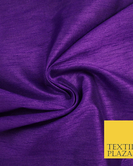 OVER 55 COLOURS Plain Dyed Faux Dupion Raw Silk 100% Polyester Dress Fabric 44"