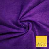 OVER 55 COLOURS Plain Dyed Faux Dupion Raw Silk 100% Polyester Dress Fabric 44"
