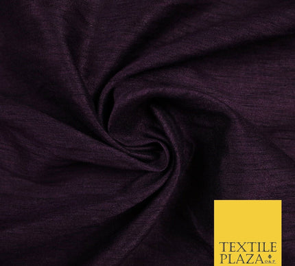 OVER 55 COLOURS Plain Dyed Faux Dupion Raw Silk 100% Polyester Dress Fabric 44"