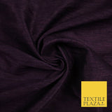 OVER 55 COLOURS Plain Dyed Faux Dupion Raw Silk 100% Polyester Dress Fabric 44"