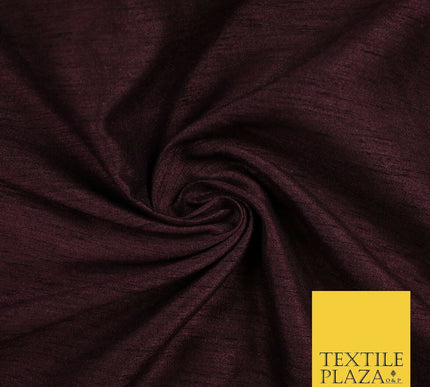 OVER 55 COLOURS Plain Dyed Faux Dupion Raw Silk 100% Polyester Dress Fabric 44"