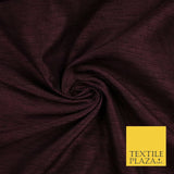 OVER 55 COLOURS Plain Dyed Faux Dupion Raw Silk 100% Polyester Dress Fabric 44"