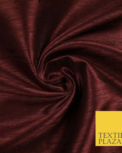 OVER 55 COLOURS Plain Dyed Faux Dupion Raw Silk 100% Polyester Dress Fabric 44"