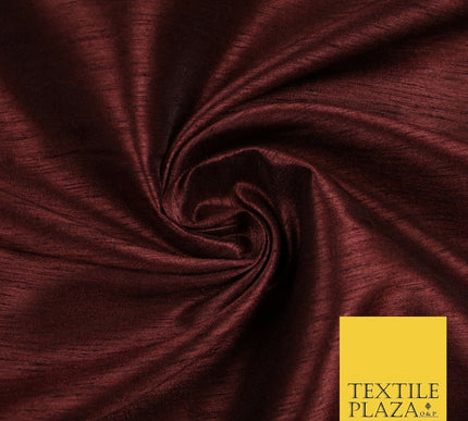 OVER 55 COLOURS Plain Dyed Faux Dupion Raw Silk 100% Polyester Dress Fabric 44"