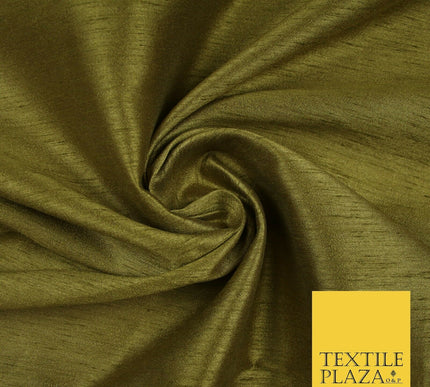 OVER 55 COLOURS Plain Dyed Faux Dupion Raw Silk 100% Polyester Dress Fabric 44"