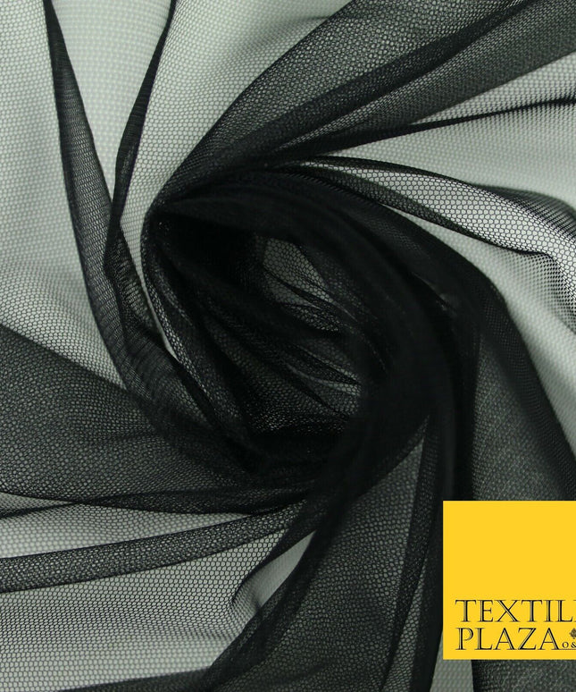 OVER 90 COLOURS - Soft Plain Sheer Tulle Net Fabric Tutu Fairy Veil Bridal 45"