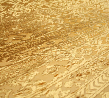 Aztec Tribal Ornate Striped Velvet Burnout Brasso Devore Dress Fabric 5 COLOURS