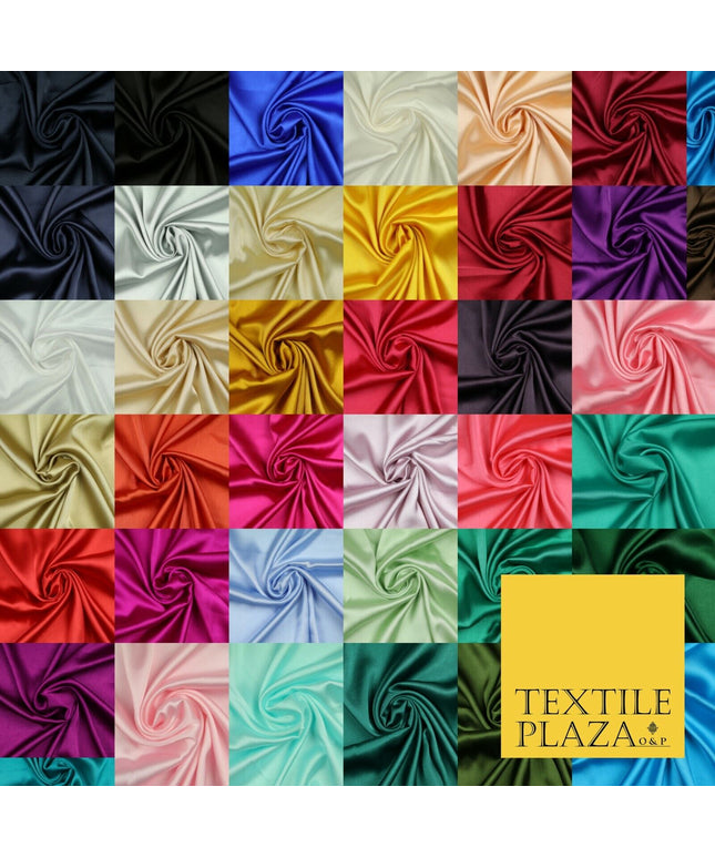 OVER 40 COLOURS Silky Smooth Lightweight Charmeuse Satin Dress Fabric Bridal