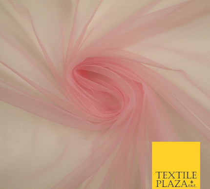 OVER 90 COLOURS - Soft Plain Sheer Tulle Net Fabric Tutu Fairy Veil Bridal 45"