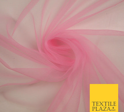 OVER 90 COLOURS - Soft Plain Sheer Tulle Net Fabric Tutu Fairy Veil Bridal 45"