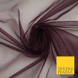 OVER 90 COLOURS - Soft Plain Sheer Tulle Net Fabric Tutu Fairy Veil Bridal 45"