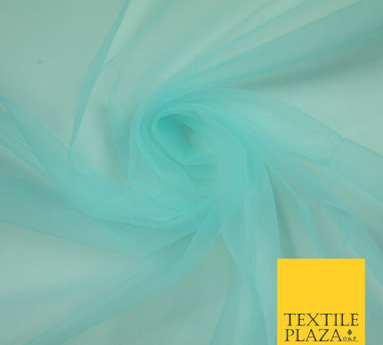 OVER 90 COLOURS - Soft Plain Sheer Tulle Net Fabric Tutu Fairy Veil Bridal 45"
