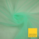 OVER 90 COLOURS - Soft Plain Sheer Tulle Net Fabric Tutu Fairy Veil Bridal 45"