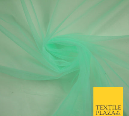OVER 90 COLOURS - Soft Plain Sheer Tulle Net Fabric Tutu Fairy Veil Bridal 45"