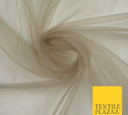 OVER 90 COLOURS - Soft Plain Sheer Tulle Net Fabric Tutu Fairy Veil Bridal 45"