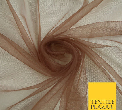 OVER 90 COLOURS - Soft Plain Sheer Tulle Net Fabric Tutu Fairy Veil Bridal 45"