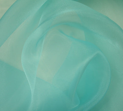 17 COLOURS - Luxury Plain ORGANZA Sheer Fabric Voile Draping Dress Wedding 45"