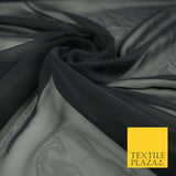 Premium Quality Dull Navy Blue Plain Solid Chiffon Fine Georgette Fabric44" 7097