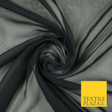 Premium Quality Dull Navy Blue Plain Solid Chiffon Fine Georgette Fabric44" 7097