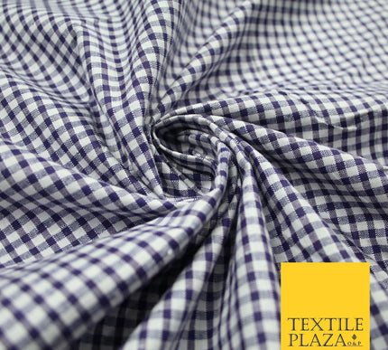 1/8" SMALL Classic NAVY White Gingham Check COTTON Fabric Picnic 36" Wide 7214