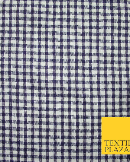 1/8" SMALL Classic NAVY White Gingham Check COTTON Fabric Picnic 36" Wide 7214
