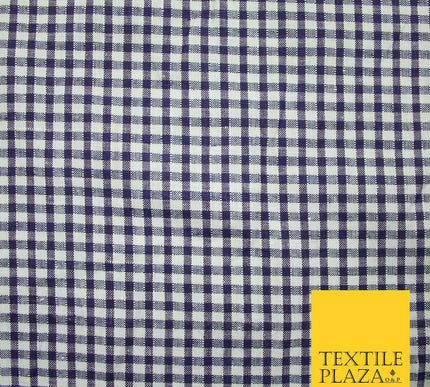 1/8" SMALL Classic NAVY White Gingham Check COTTON Fabric Picnic 36" Wide 7214