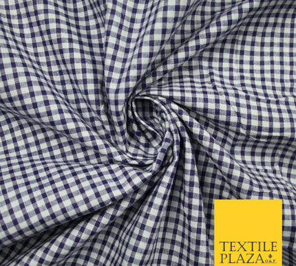 1/8" SMALL Classic NAVY White Gingham Check COTTON Fabric Picnic 36" Wide 7214