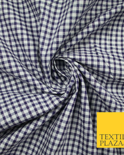 1/8" SMALL Classic NAVY White Gingham Check COTTON Fabric Picnic 36" Wide 7214