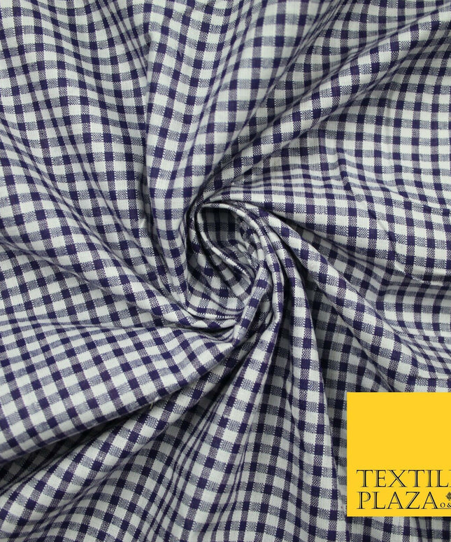 1/8" SMALL Classic NAVY White Gingham Check COTTON Fabric Picnic 36" Wide 7214
