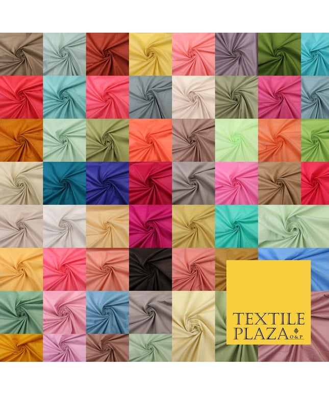 Plain Coloured Budget Polycotton Fabric Dress Craft Costume Lining Poly Cotton