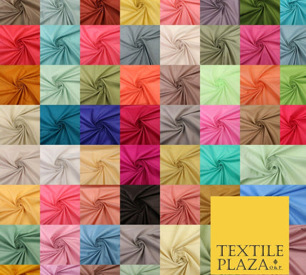 Plain Coloured Budget Polycotton Fabric Dress Craft Costume Lining Poly Cotton