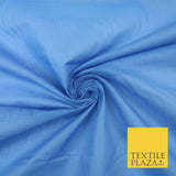 Plain Coloured Budget Polycotton Fabric Dress Craft Costume Lining Poly Cotton