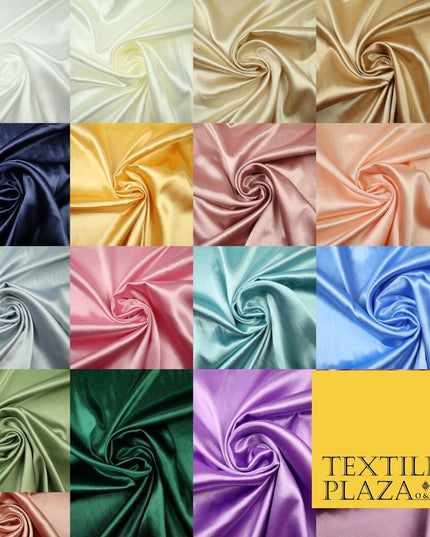 Premium Plain 2 Way Stretch Crepe Back Satin Fabric Material Dress Bridal 58"