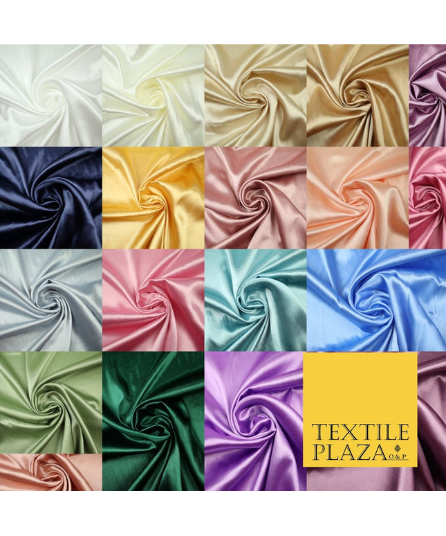 Premium Plain 2 Way Stretch Crepe Back Satin Fabric Material Dress Bridal 58"