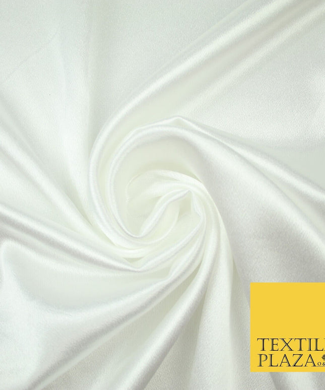 Premium Plain 2 Way Stretch Crepe Back Satin Fabric Material Dress Bridal 58"