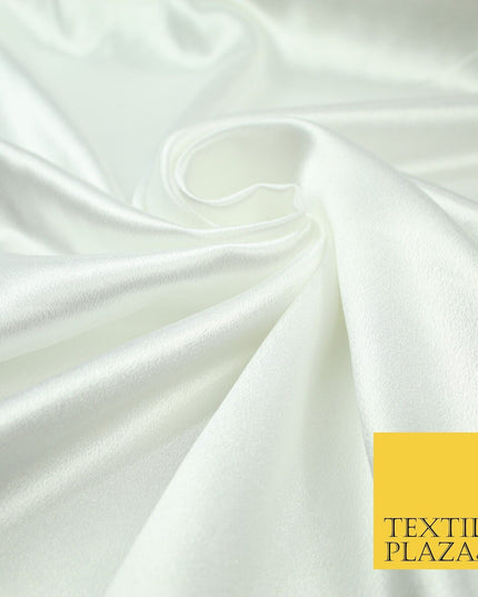 Premium Plain 2 Way Stretch Crepe Back Satin Fabric Material Dress Bridal 58"